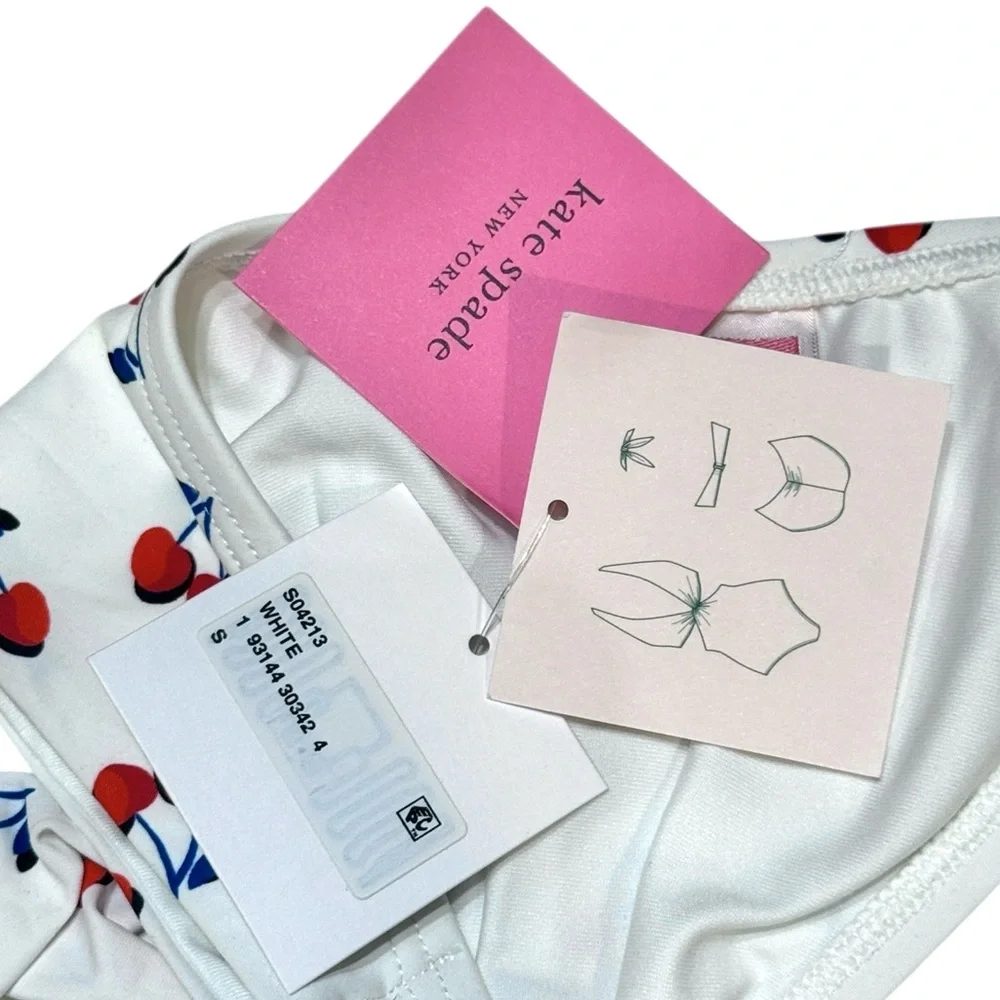 Kate Spade Cherry Toss Knotted Halter One-piece